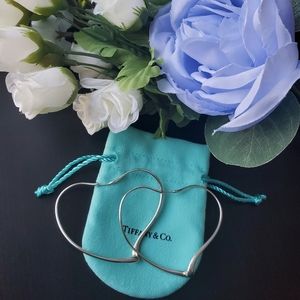 Tiffany & Co. Elsa Peretti Open Heart Hoop Earrings